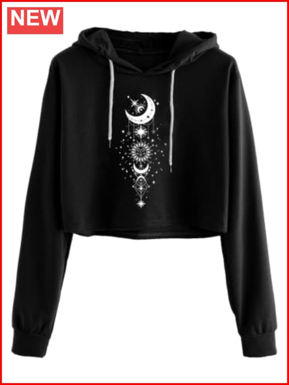 Remidoo Cropped Hoodie Graphic Pullover Sweatshirt Long Sleeve